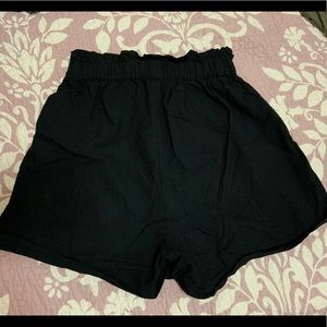Black cotton shorts